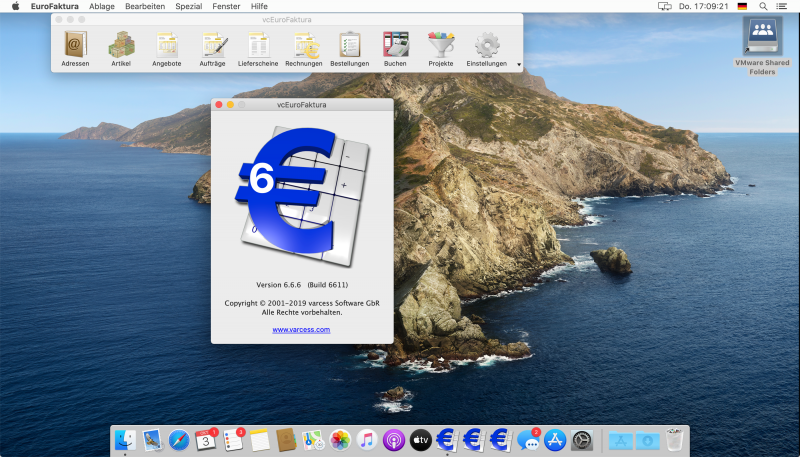 macOS Catalina und vcEuroFaktura